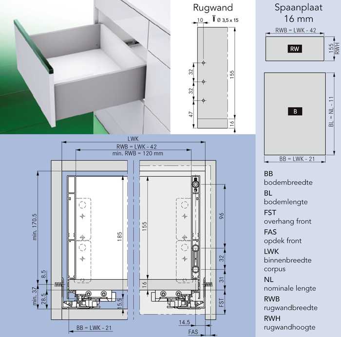 Grass Scala zelfbouwlade 250 mm kopen? - Meubelbeslag Online